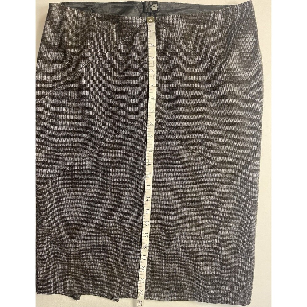 Mexx Skirt Women’s Black Wool Blend Lined Straight Skirt Ruffle Back US Size 8 - Picture 9 of 10